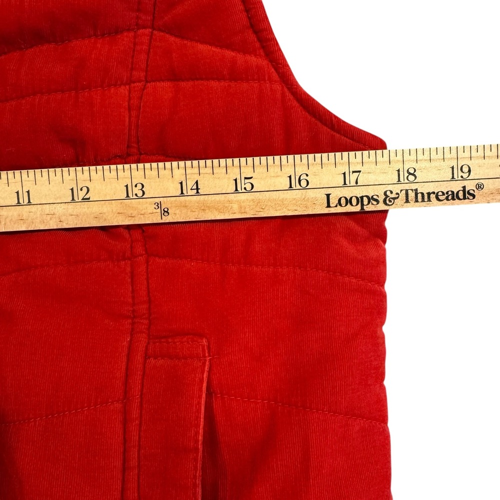 Daughters of the Liberation XS Red‎ Corduroy Quilted Shawl Collar Puffer Vest - Picture 5 of 10